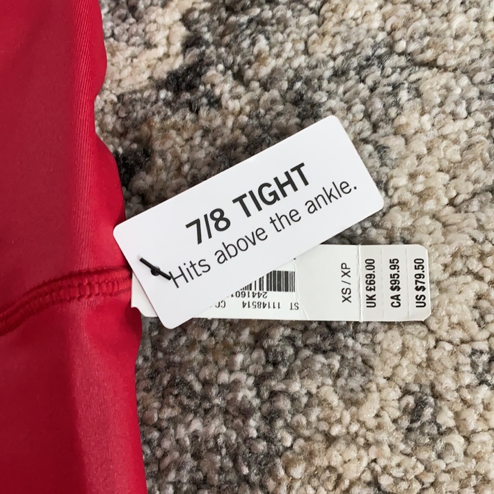 NWT VS Sports knockout red coated tight leggings - Picture 2 of 6